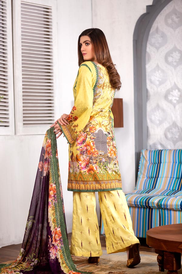 Clementine - Digital Printed Lawn (Unstitch)