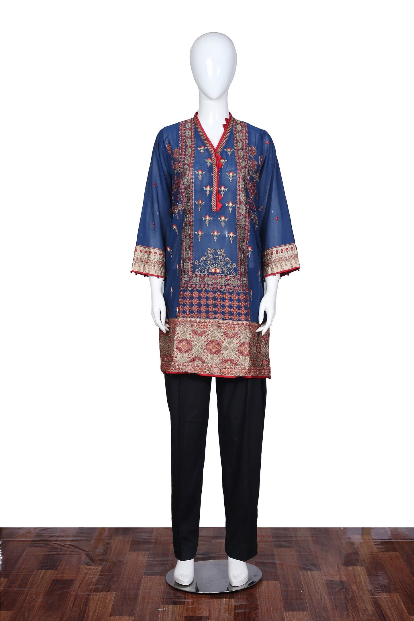 Dew Purple - Stitched Embroidered Swiss Shirt