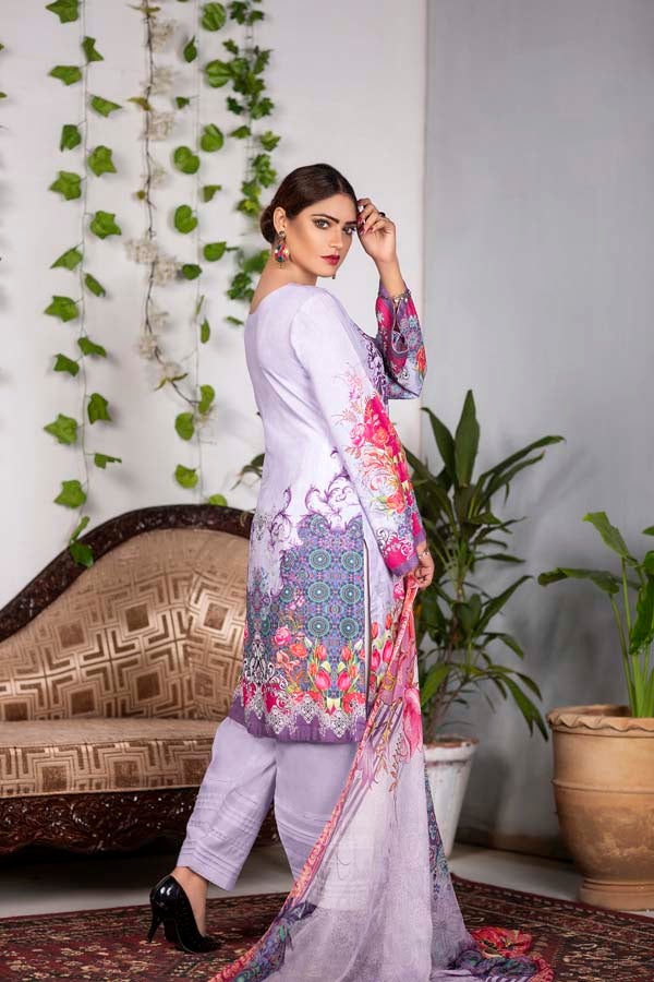 Ivy - Digital Printed & Embroidered Karandi 3PC