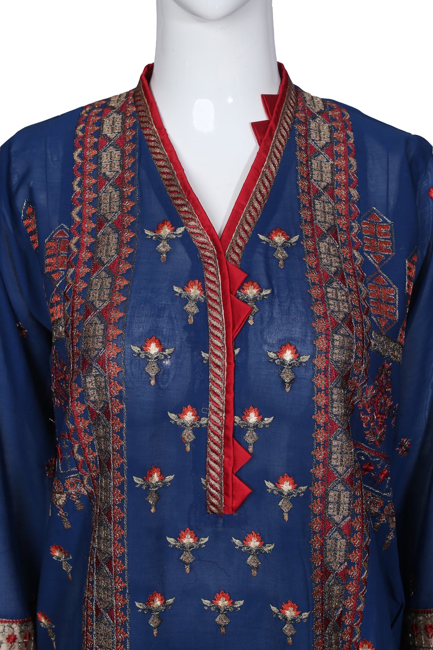 Dew Purple - Stitched Embroidered Swiss Shirt