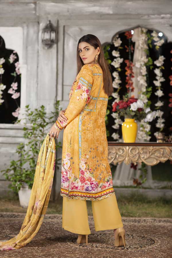 Canary - Digital Printed & Embroidered Viscose