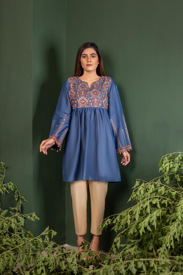 Catmint - Embroidered Lawn Stitch Shirt