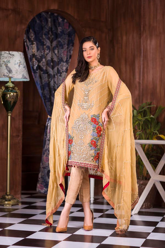Buttercup - Luxury Embroidered Chiffon
