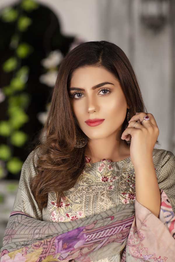 Ivory - Digital Printed & Embroidered Viscose