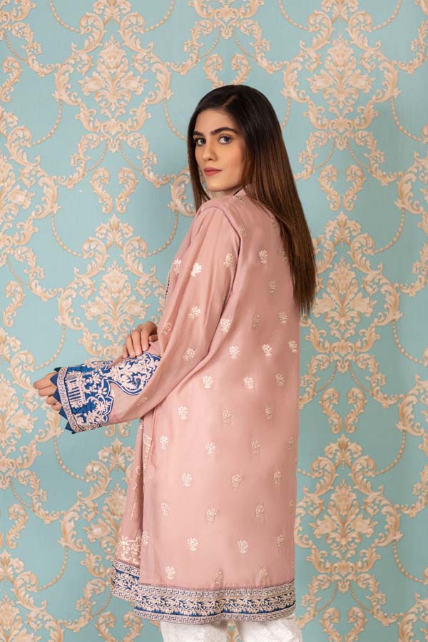 Charming Pink - Stitched Embroidered Swiss Shirt