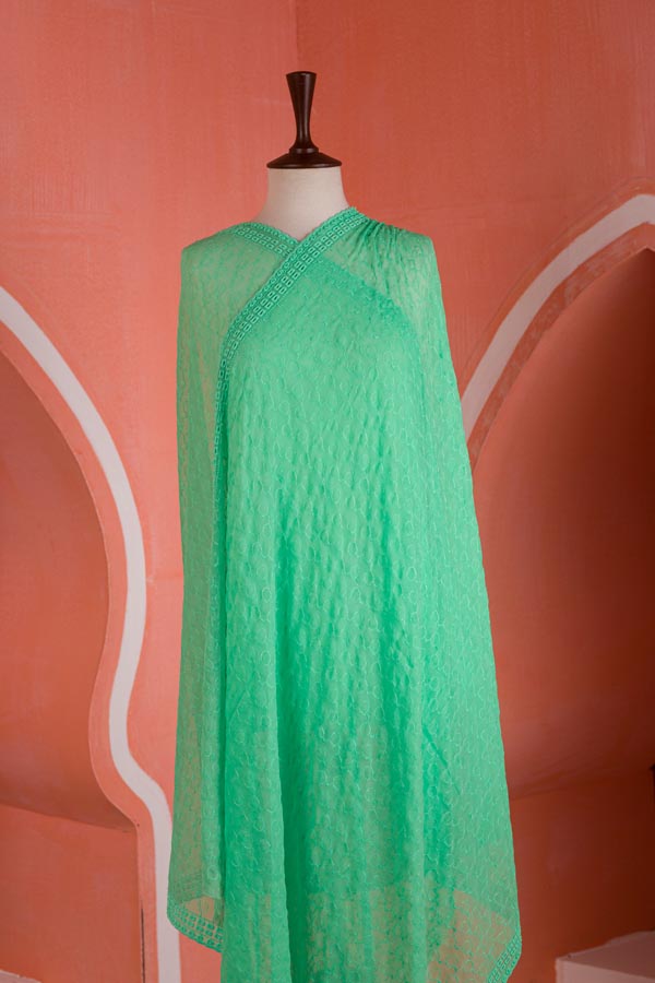 Emerald - Chikankeri Chiffon Dupatta