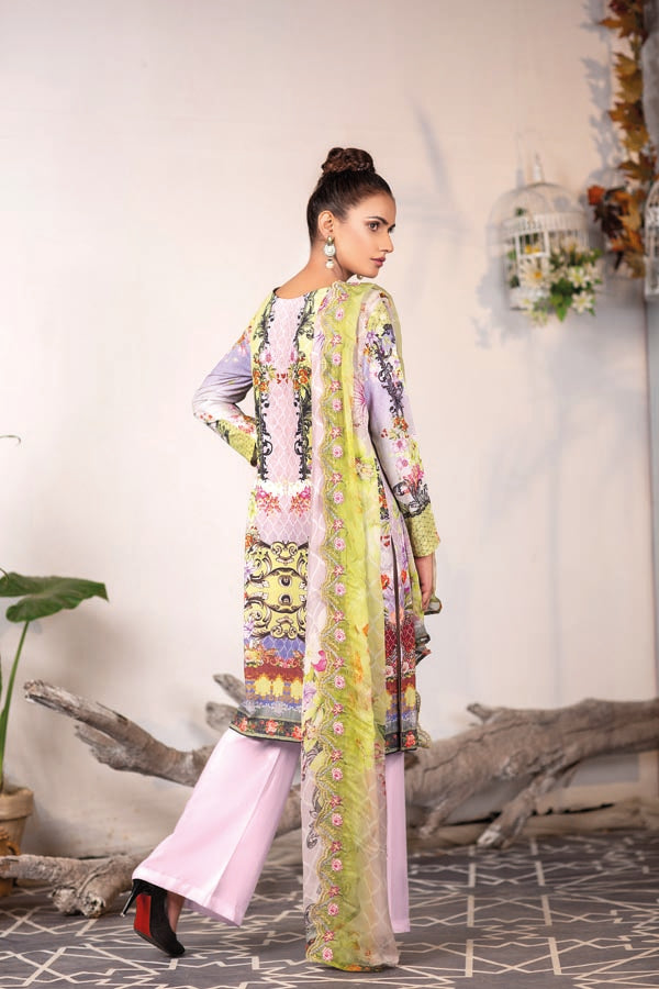 Blush - Digital Embroidered Karandi