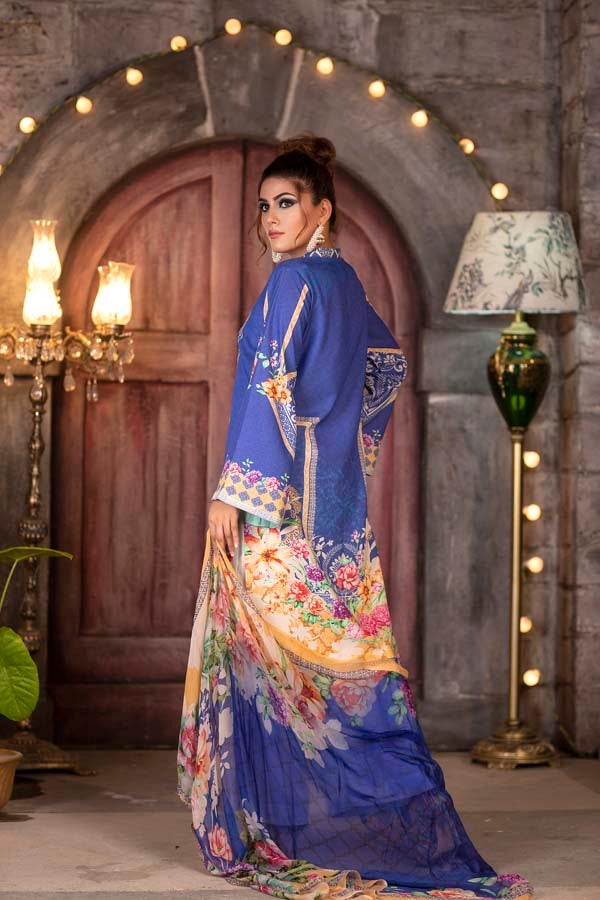 Caribbean - DIGITAL PRINTED & EMBROIDERED KARANDI 3PC