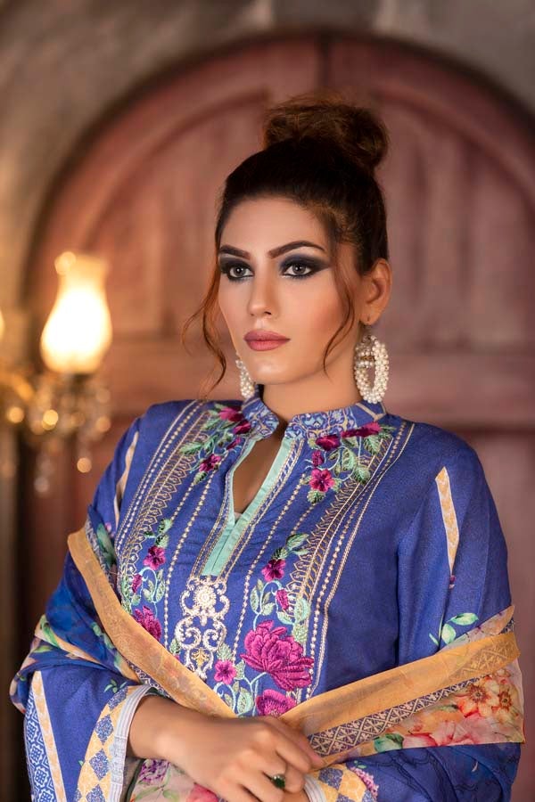 Caribbean - DIGITAL PRINTED & EMBROIDERED KARANDI 3PC