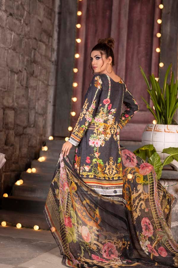 Feldgrau - DIGITAL PRINTED & EMBROIDERED KARANDI 3PC