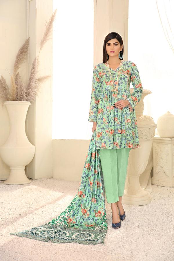 D 1 - Digital Printed Linen 3PC