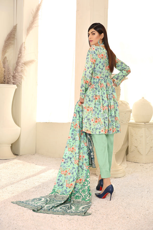 D 1 - Digital Printed Linen 3PC