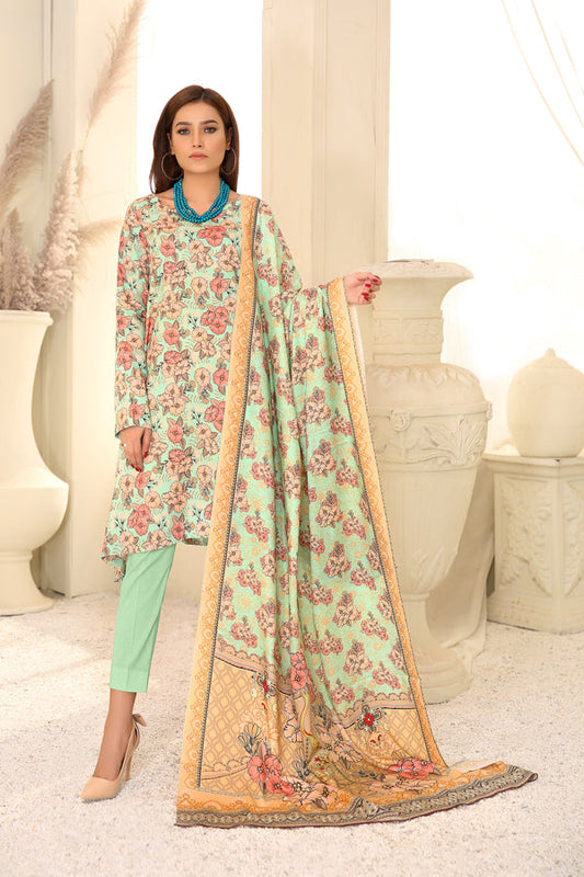 D 12 - Digital Printed Linen 3PC