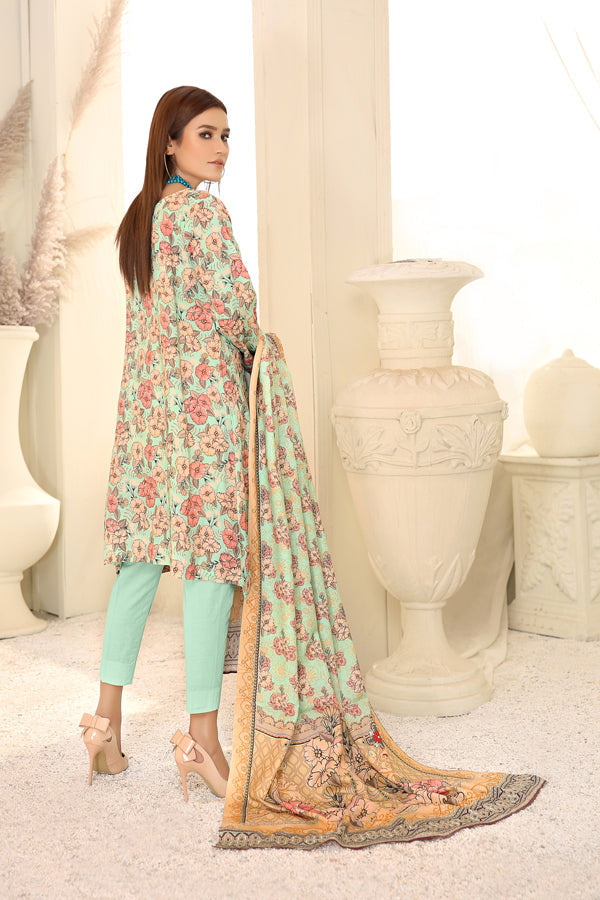 D 12 - Digital Printed Linen 3PC