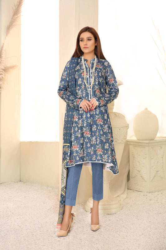 D 14 - Digital Printed Linen 3PC
