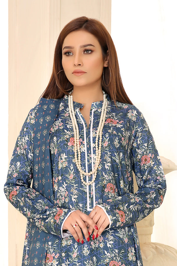 D 14 - Digital Printed Linen 3PC