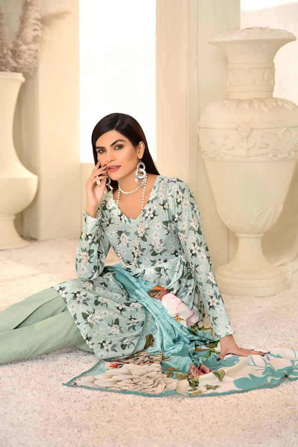 D 15 - Digital Printed Linen 3PC