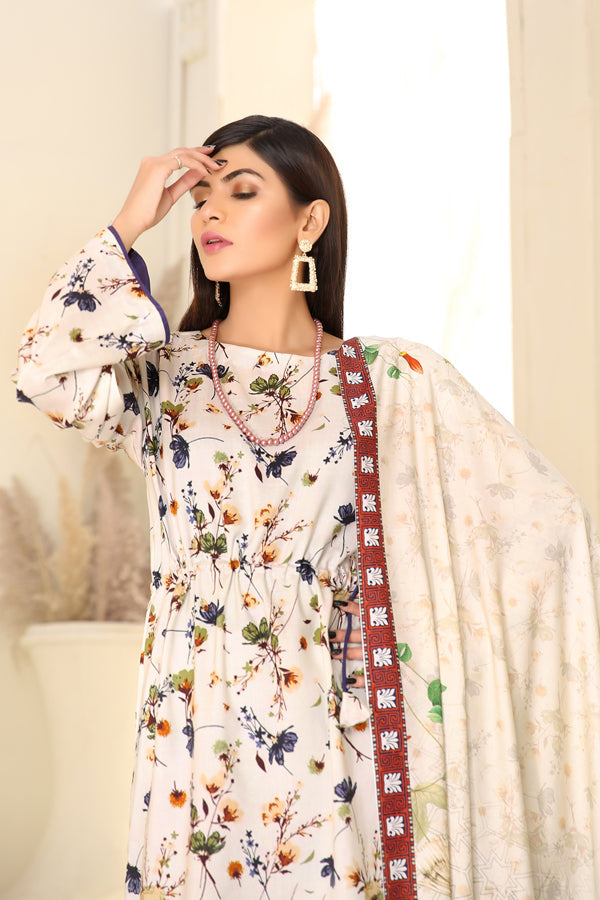 D 17 - Digital Printed Linen 3PC