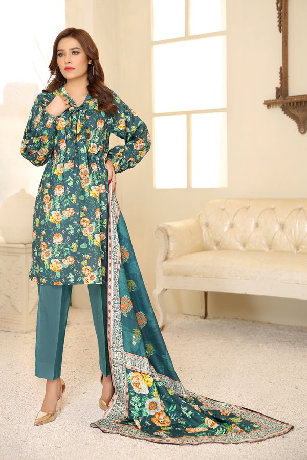 D 20 - Digital Printed Linen 3PC