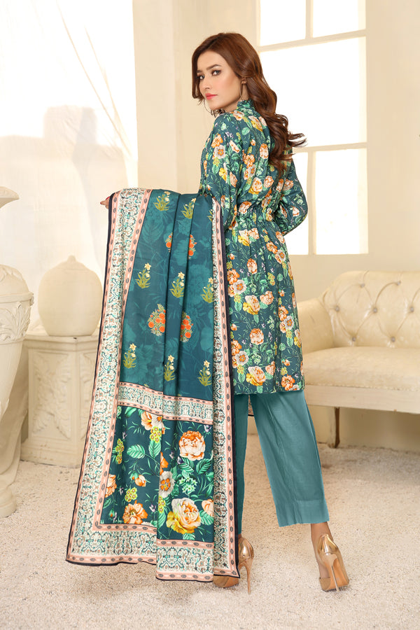 D 20 - Digital Printed Linen 3PC