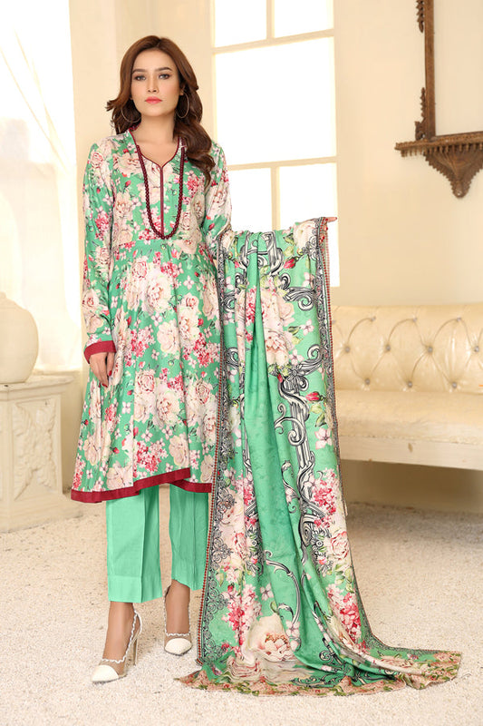 D 22 - Digital Printed Linen 3PC