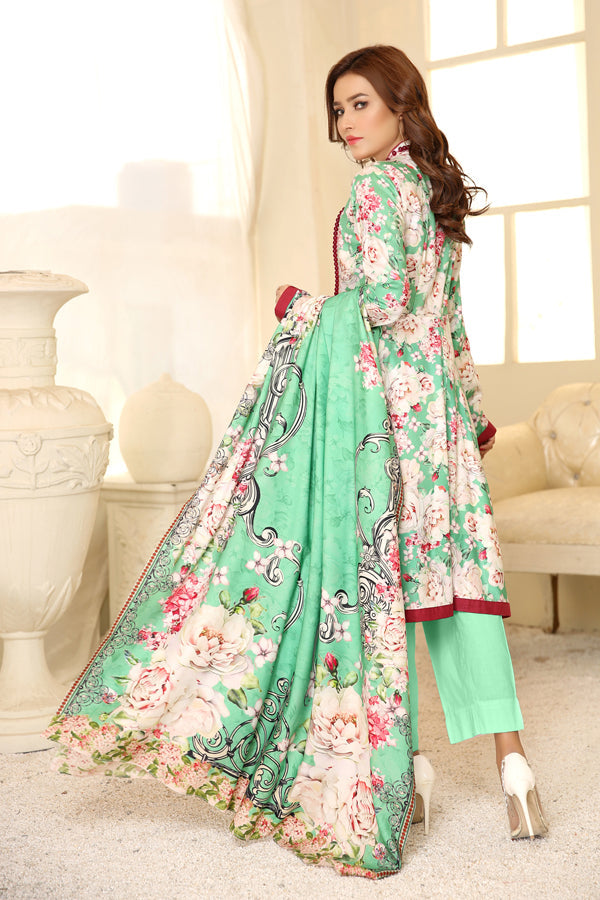 D 22 - Digital Printed Linen 3PC