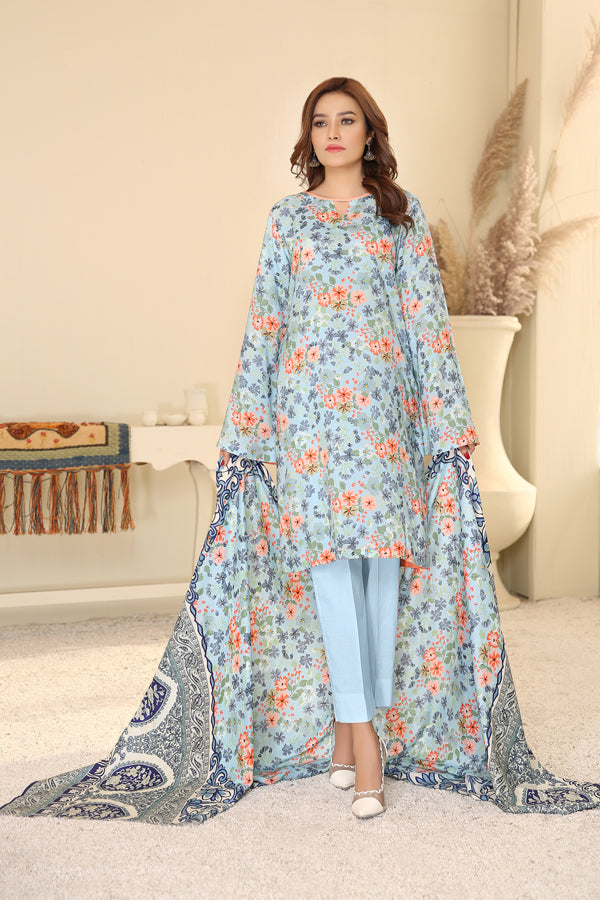 D 24 - Digital Printed Linen 3PC