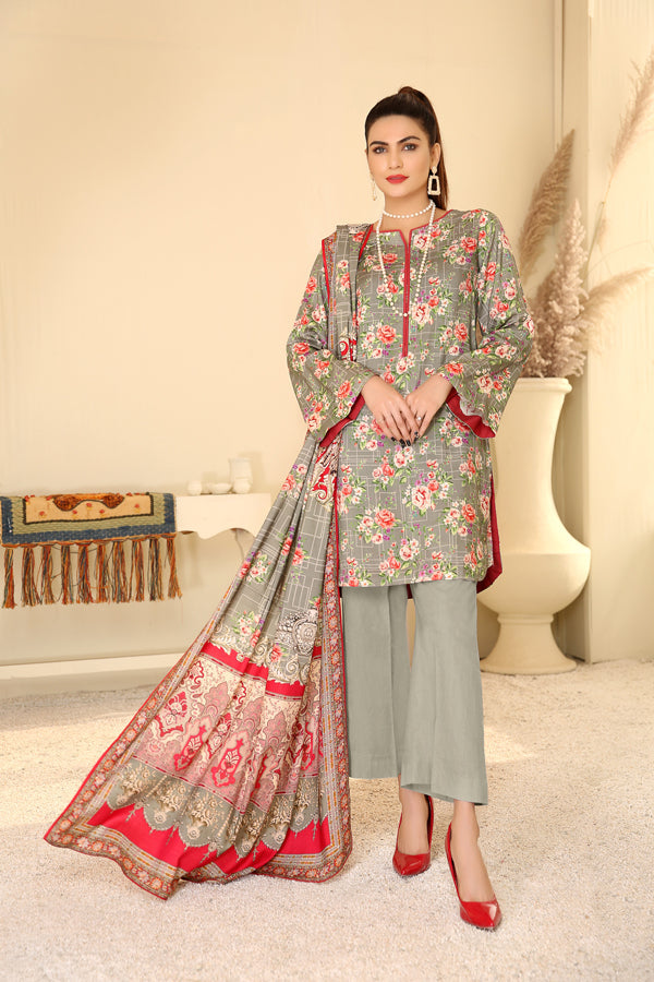 D 25 - Digital Printed Linen 3PC