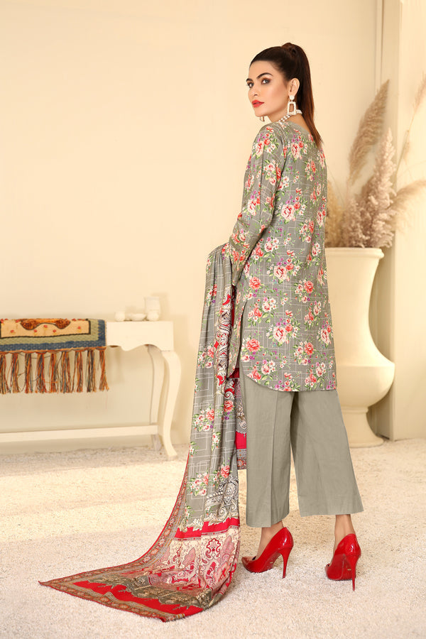 D 25 - Digital Printed Linen 3PC