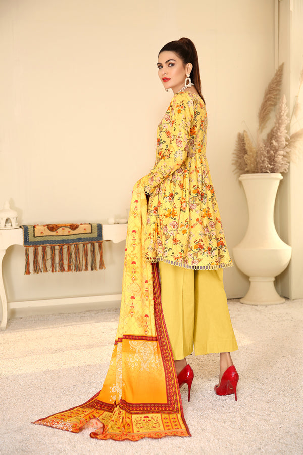 D 27 - Digital Printed Linen 3PC