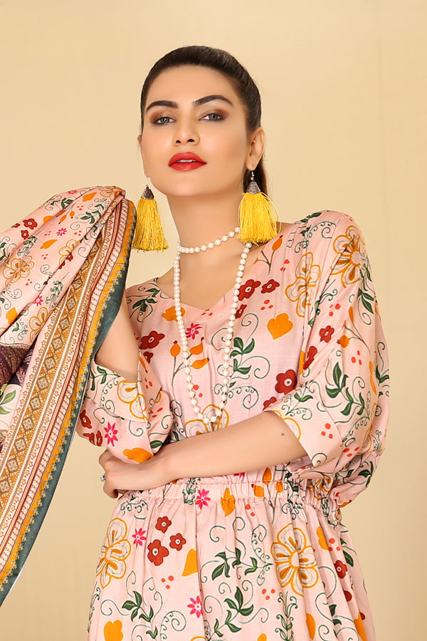 D 29 - Digital Printed Linen 3PC