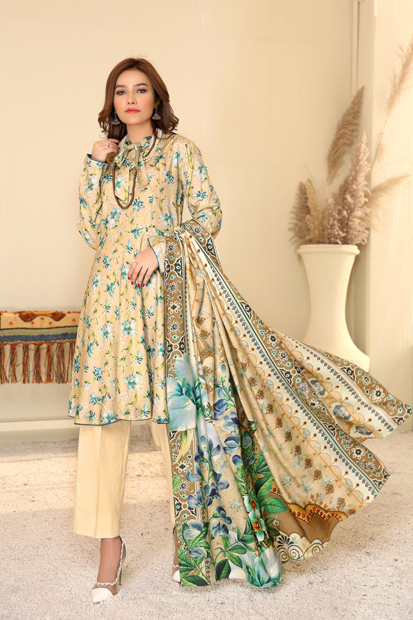 D 30 - Digital Printed Linen 3PC