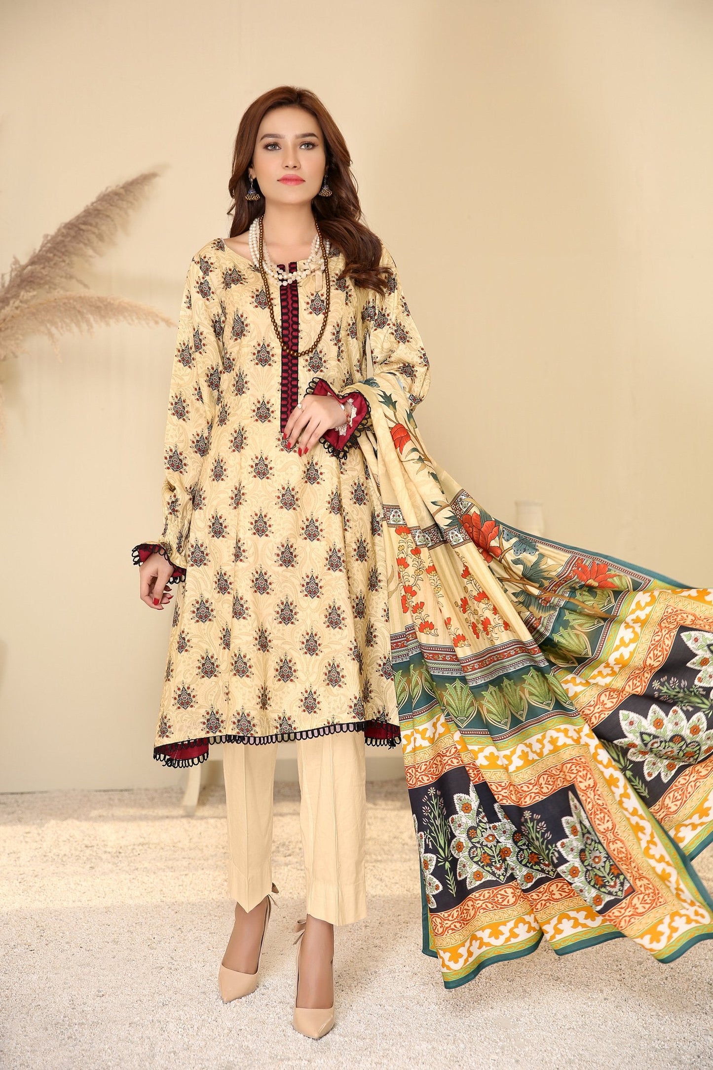 D 32 - Digital Printed Linen 3PC