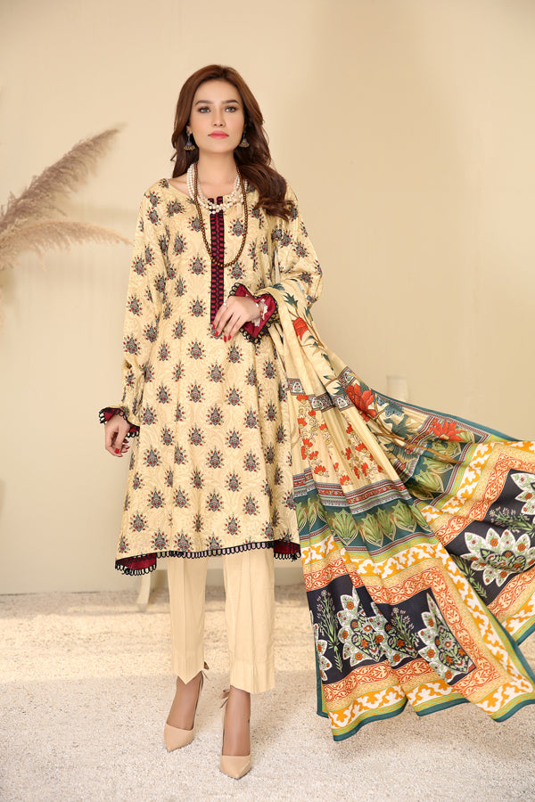 D 32 - Digital Printed Linen 3PC