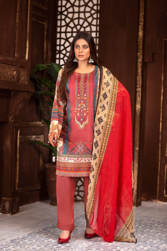 Classio - Digital Printed & Embroidered Lawn Unstitch