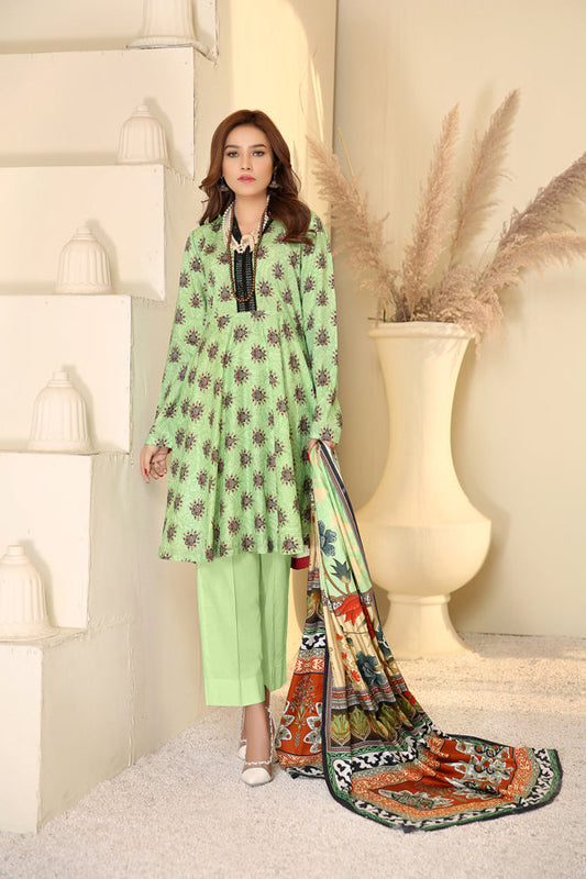 D 34 - Digital Printed Linen 3PC