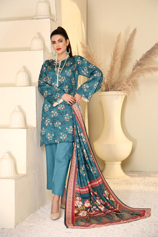 D 35 - Digital Printed Linen 3PC