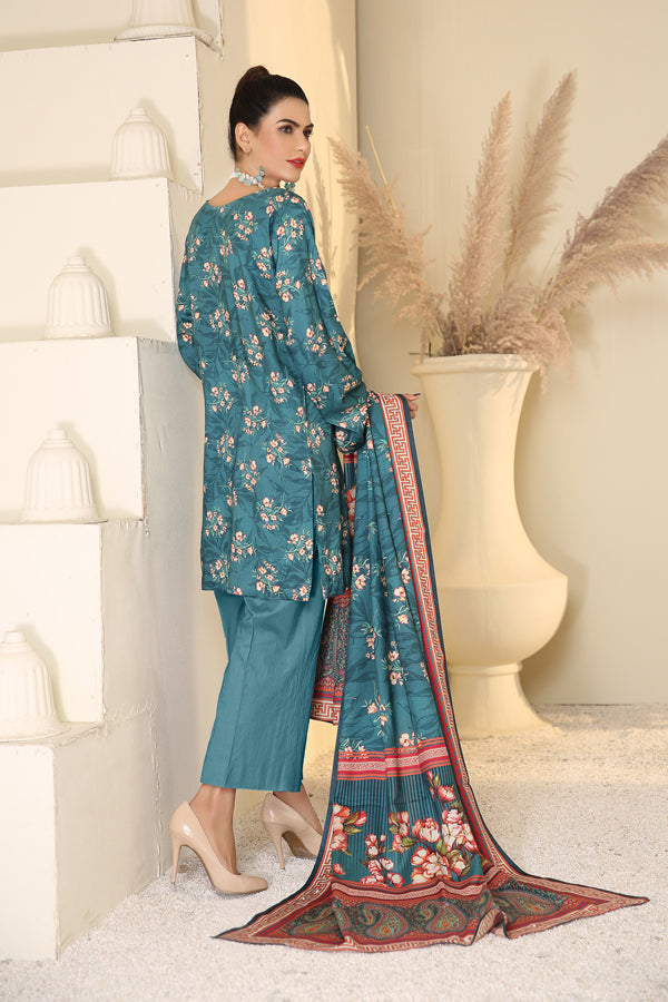 D 35 - Digital Printed Linen 3PC