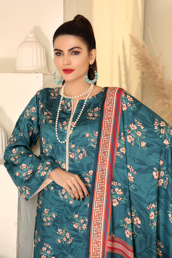 D 35 - Digital Printed Linen 3PC