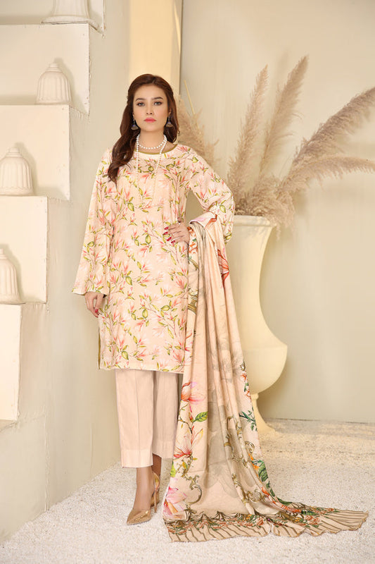 D 36- Digital Printed Linen 3PC