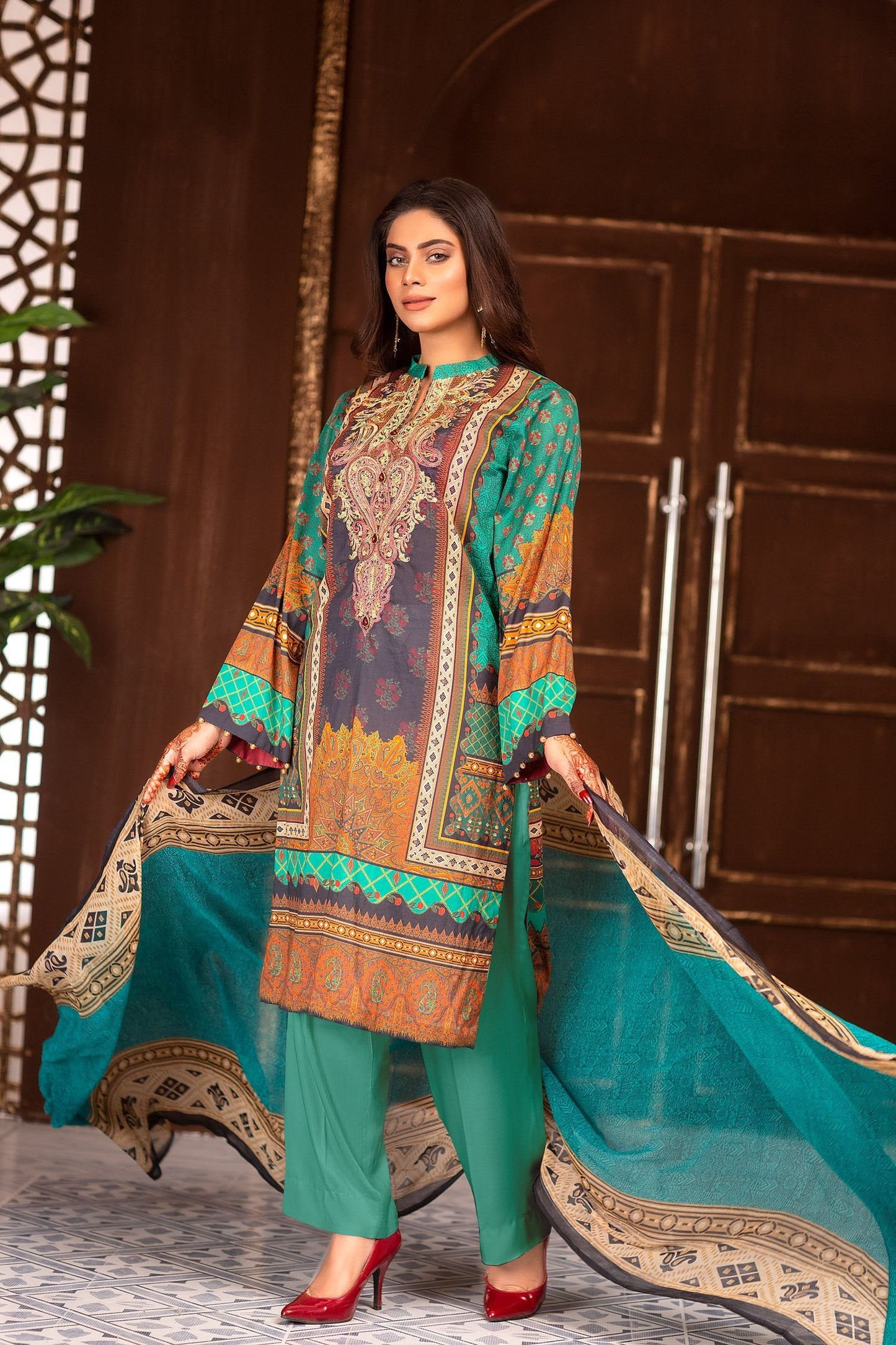 Greint - Digital Printed & Embroidered Lawn Unstitch