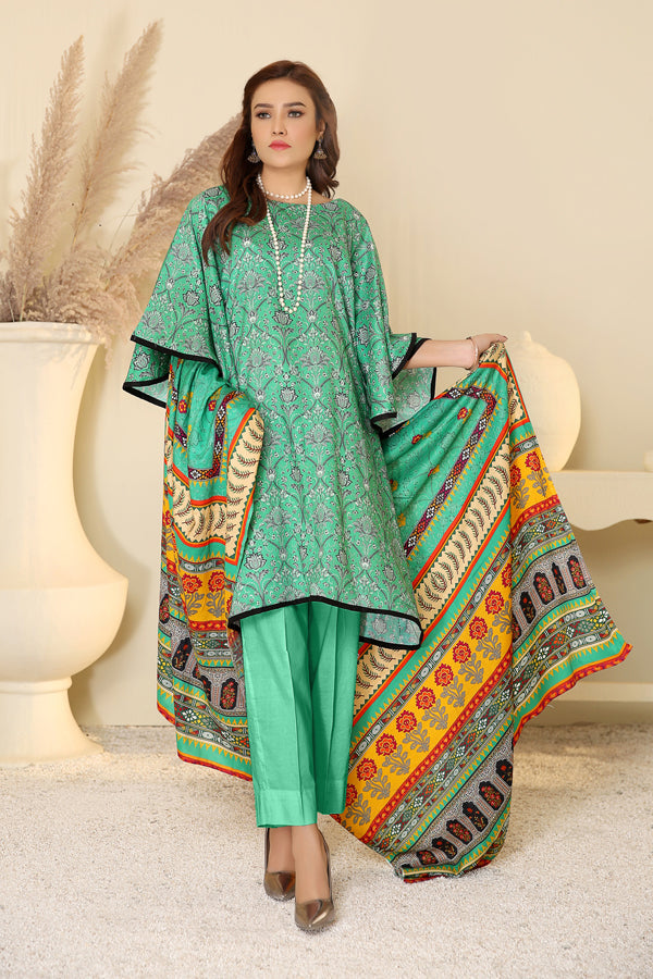 D 37 - Digital Printed Linen 3PC