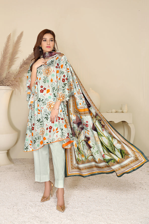 D 38 - Digital Printed Linen 3PC