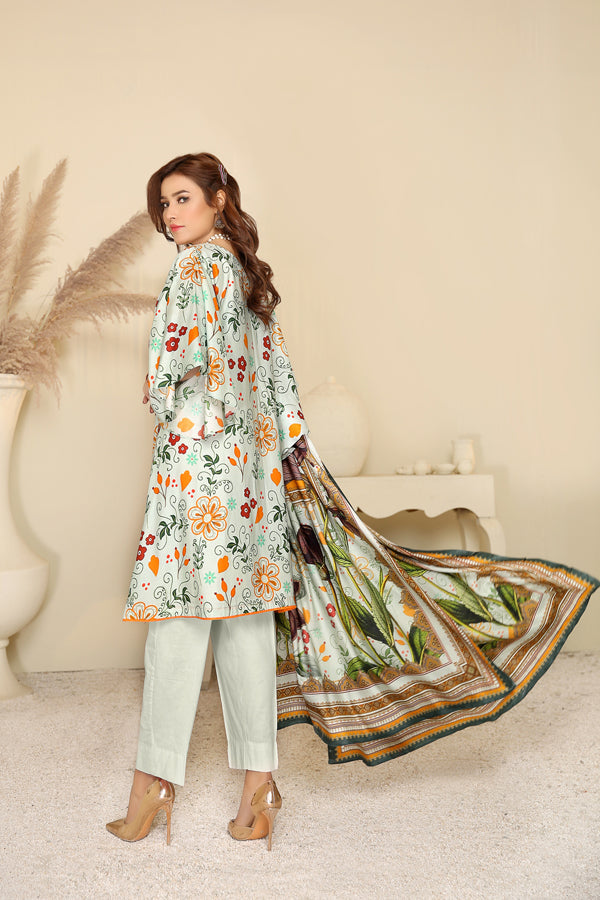 D 38 - Digital Printed Linen 3PC