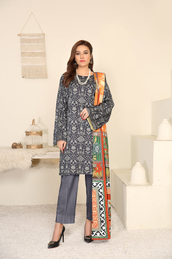 D 39 - Digital Printed Linen 3PC