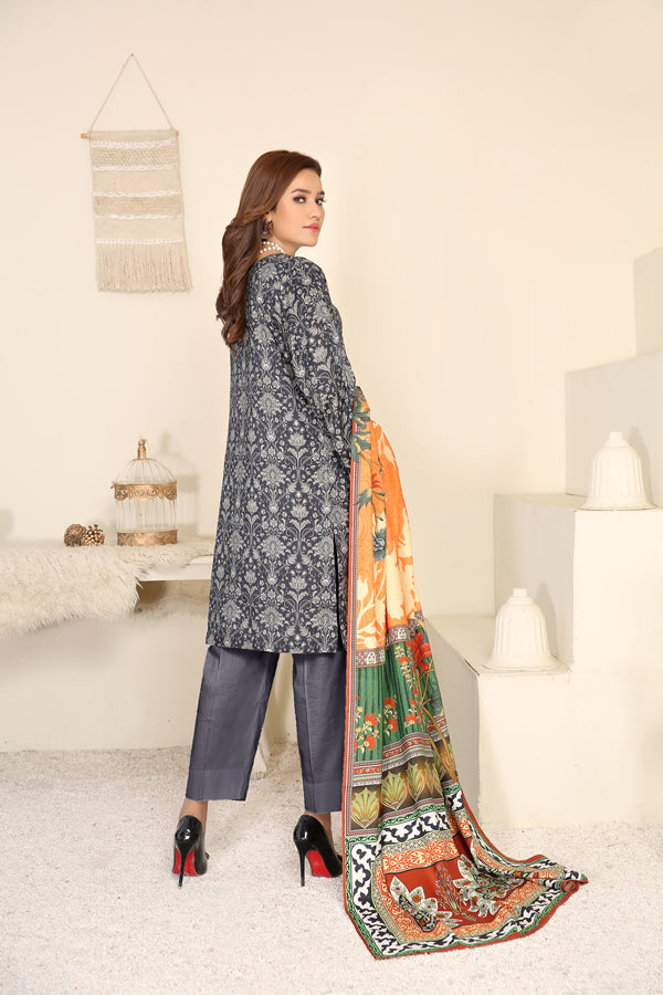 D 39 - Digital Printed Linen 3PC