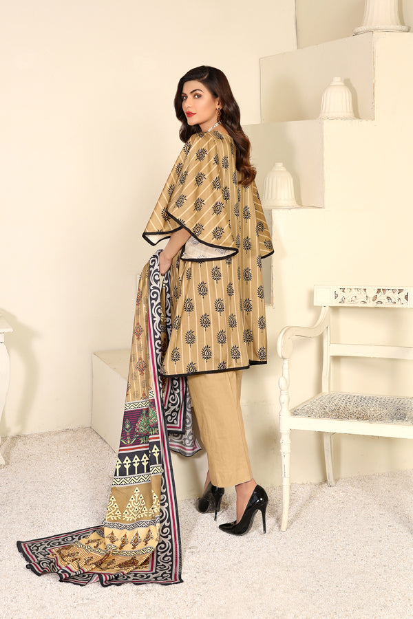 D 40 - Digital Printed Linen 3PC