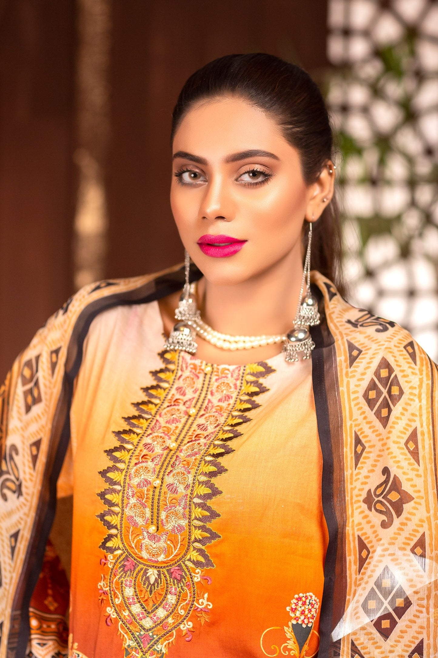 Burn Glow - Digital Printed & Embroidered Lawn Unstitch