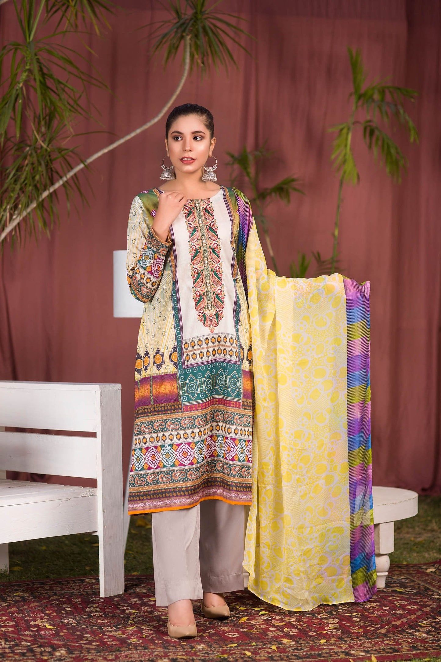 Blaire - Digital Printed & Embroidered Lawn 3PC