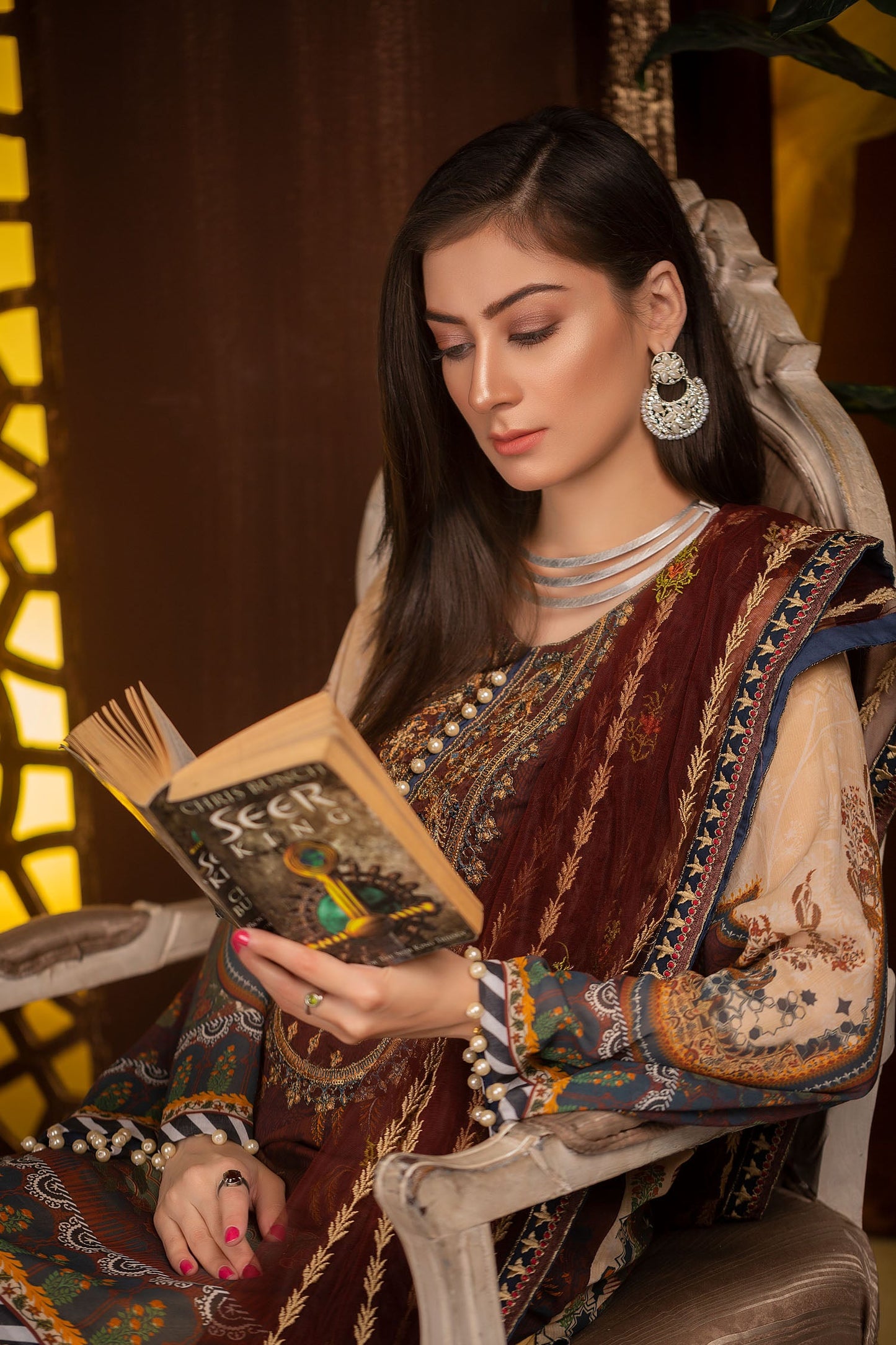 Exsellon - Digital Embroidered Swiss Voil 3PC